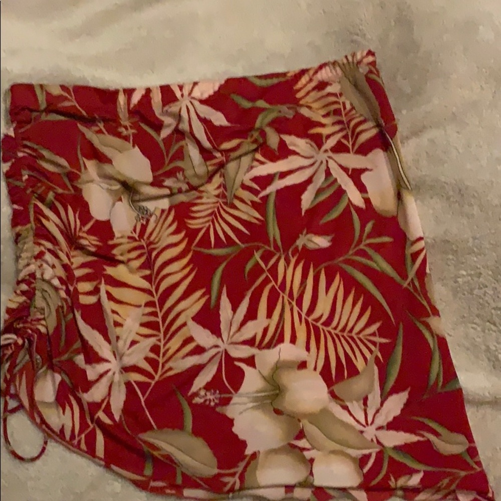 Red floral print Top